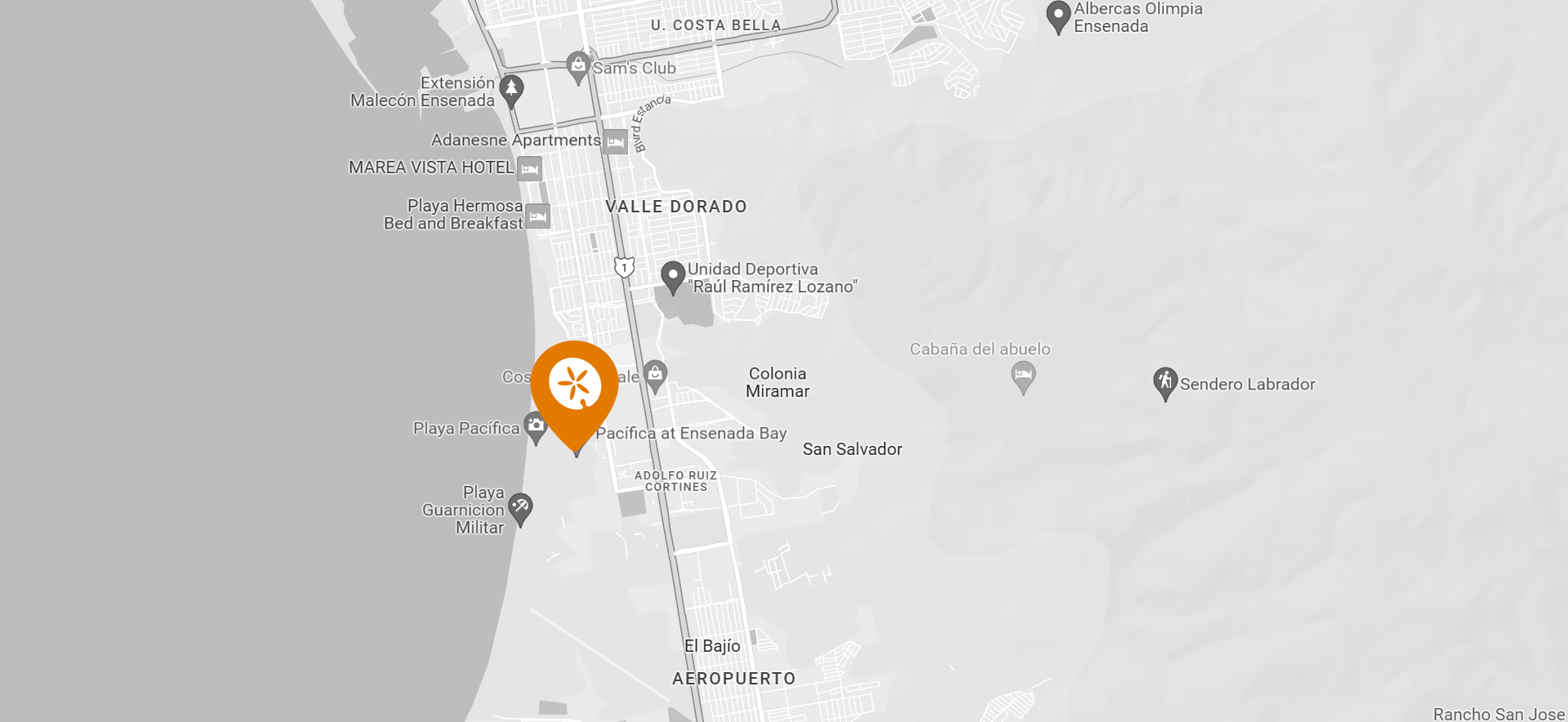 Mapa - Pacífica - Calle Huerta 611, Carlos Pacheco, 22895, Ensenada, Baja California